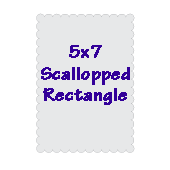 5x7 Scallopped Rectangle